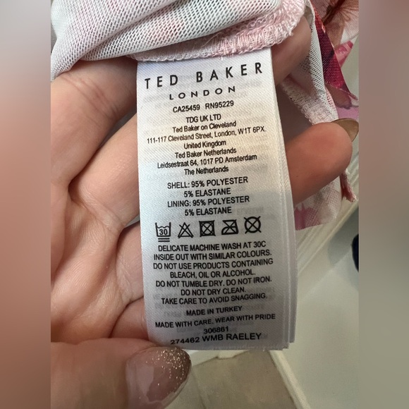 New! Ted Baker gathered shoulder mesh top new collection Ted baker size 1 - Picture 8 of 10